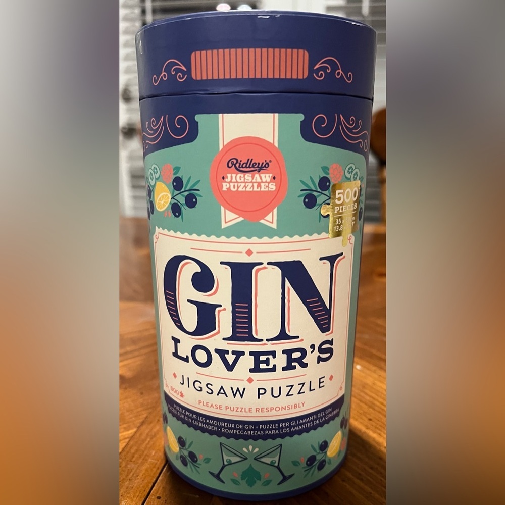 Gin Lover's 500 Piece Jigsaw Puzzle Ridley’s New NIB Gift Cocktail